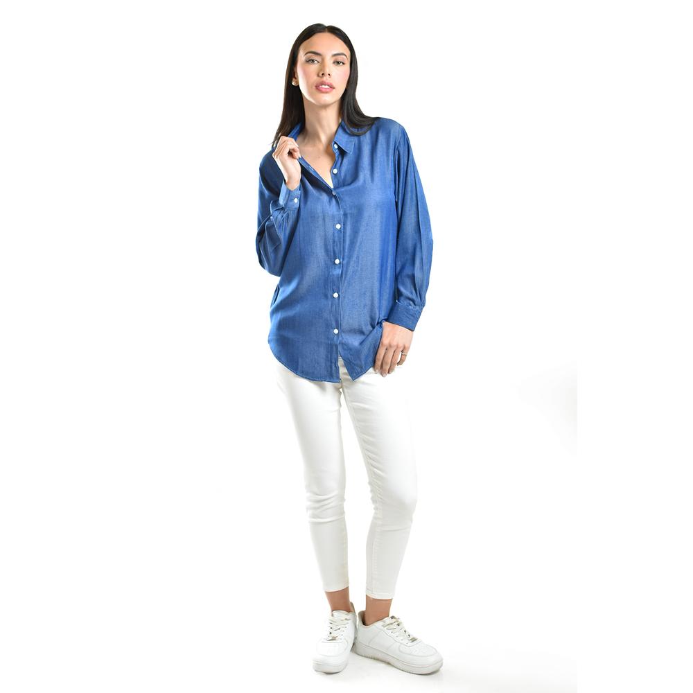 Foto 3 pulgar | Camisa Satinada Roman Fashion / Juvenil, 1016 (azul Marino) Azul Marino