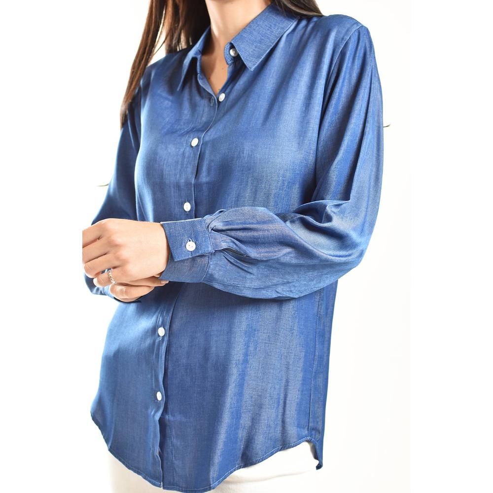 Foto 5 pulgar | Camisa Satinada Roman Fashion / Juvenil, 1016 (azul Marino) Azul Marino