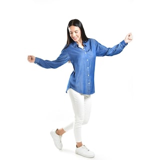 Foto 6 | Camisa Satinada Roman Fashion / Juvenil, 1016 (azul Marino) Azul Marino