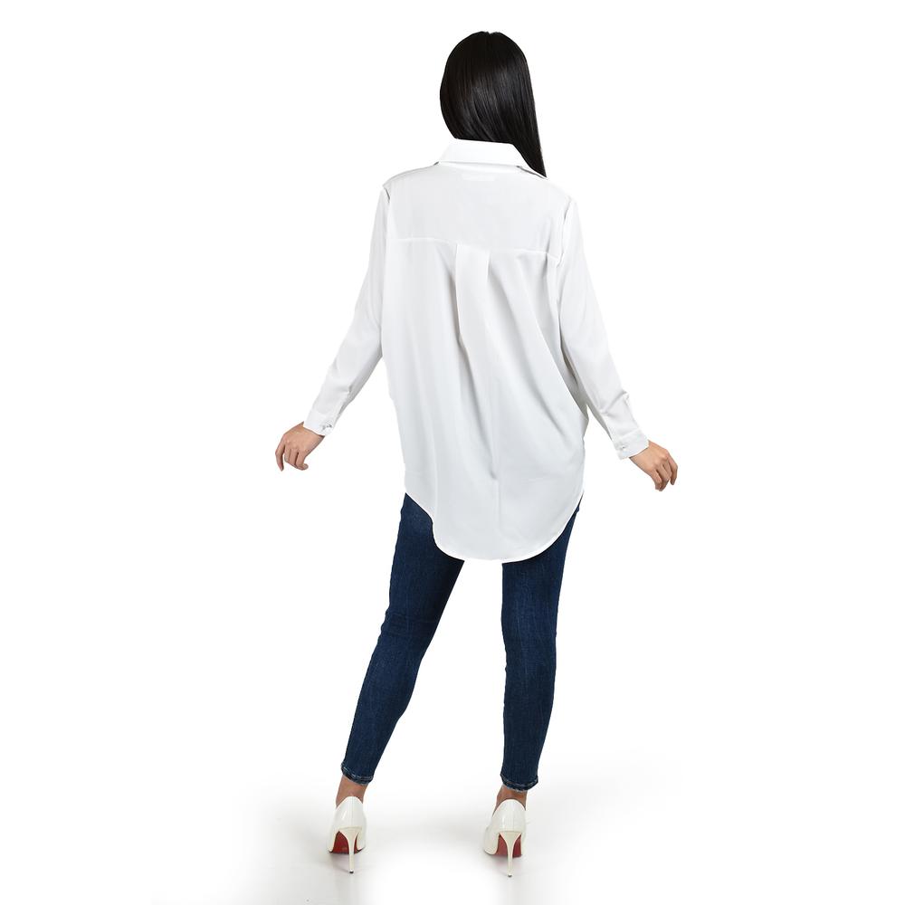 Foto 4 pulgar | Camisa Con Boton De Perla Roman Fashion /juvenil, 5103 (blanco) Blanco