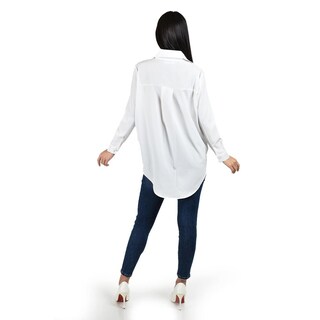 Foto 3 | Camisa Con Boton De Perla Roman Fashion /juvenil, 5103 (blanco) Blanco