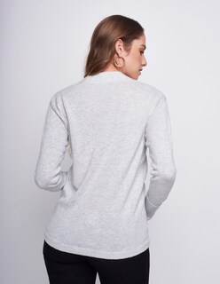 Foto 2 | Suéter Devendi color Gris para Mujer