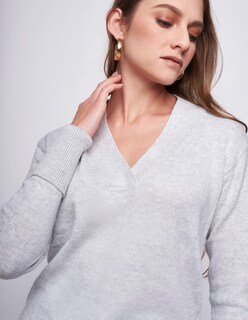 Foto 3 | Suéter Devendi color Gris para Mujer