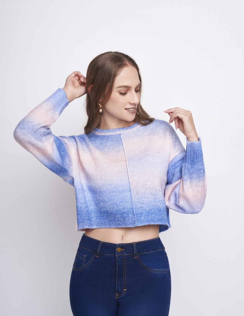 Suéter Devendi Tejido Stretch Multicolor