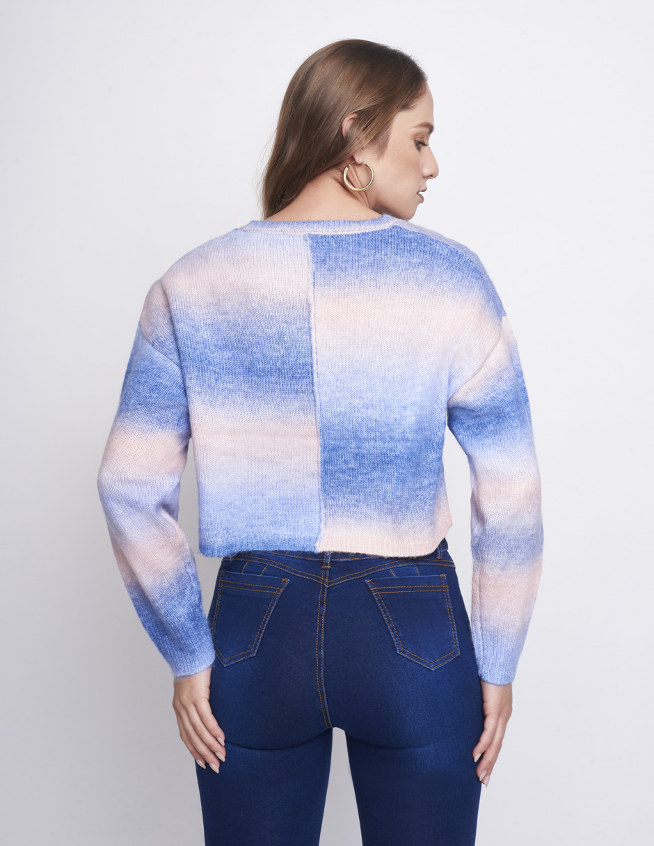 Foto 2 | Suéter Devendi Tejido Stretch Multicolor