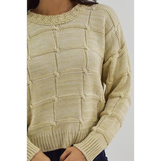 Foto 4 | Sueter Tejido Cuadrado Roman Fashion /juvenil, 3443 (beige) Beige