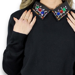 Foto 4 | Suéter Cuello Alto Suet-1032 Negro para Mujer