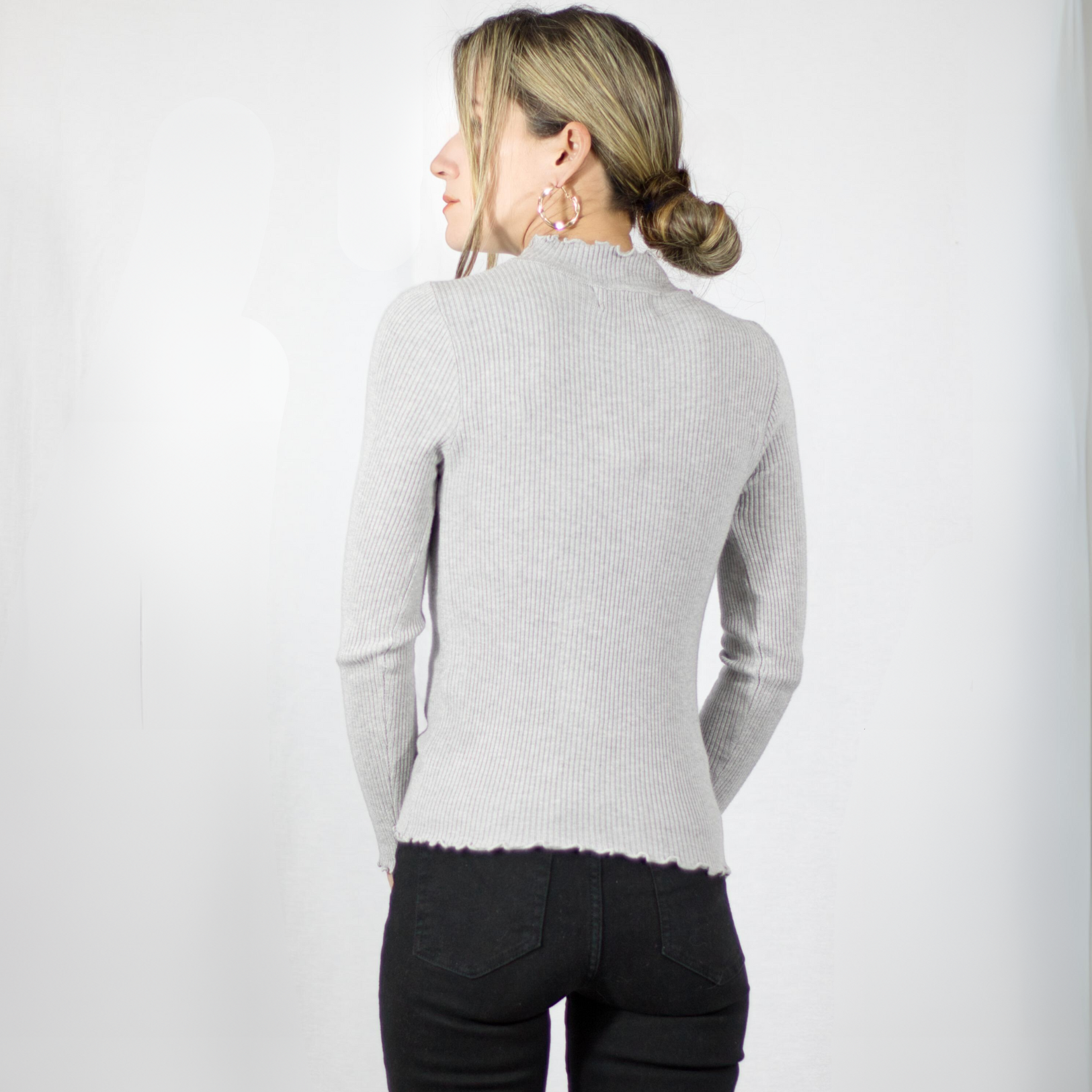 Foto 4 | Sueter De Cuello Alto Para Mujer Suet-1033 Color De Manga Larga