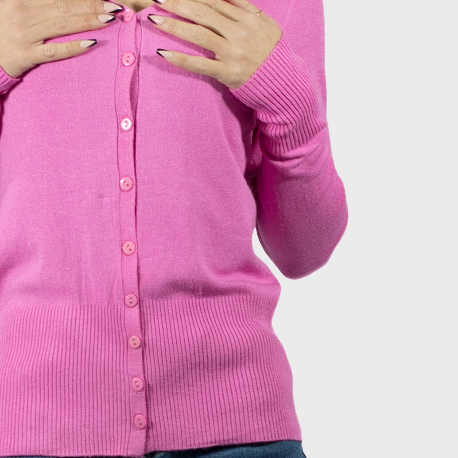 Foto 5 pulgar | Sueter De Punto Para Mujer Suet-1001 Rosa Pastel Sweater De Manga Larga