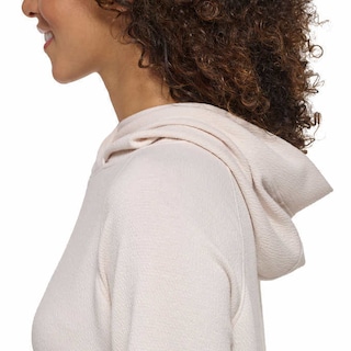 Foto 2 | Suéter Andrew Marc Textured Hoodie Crema para Mujer