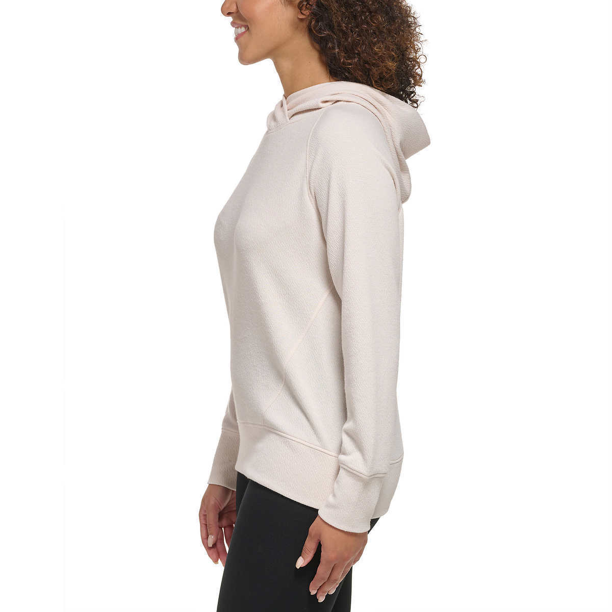 Foto 5 pulgar | Suéter Andrew Marc Textured Hoodie Crema para Mujer