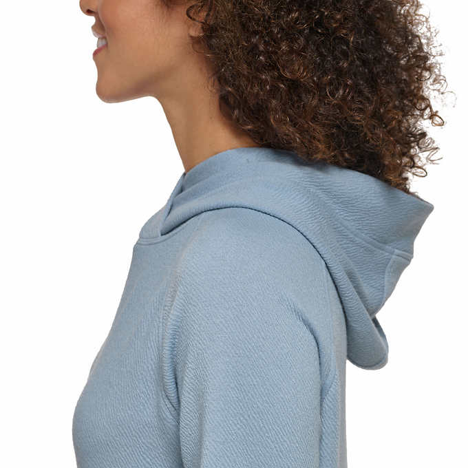 Foto 7 pulgar | Suéter Andrew Marc Textured Hoodie Azul para Mujer