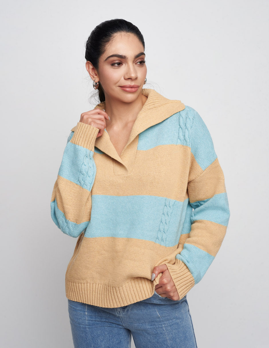 Foto 1 | Suéter para Mujer Devendi Multicolor Tejido