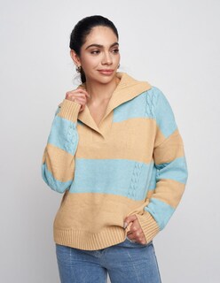 Foto 1 | Suéter para Mujer Devendi Multicolor Tejido