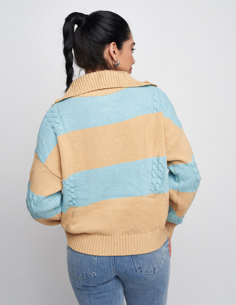 Foto 2 | Suéter para Mujer Devendi Multicolor Tejido