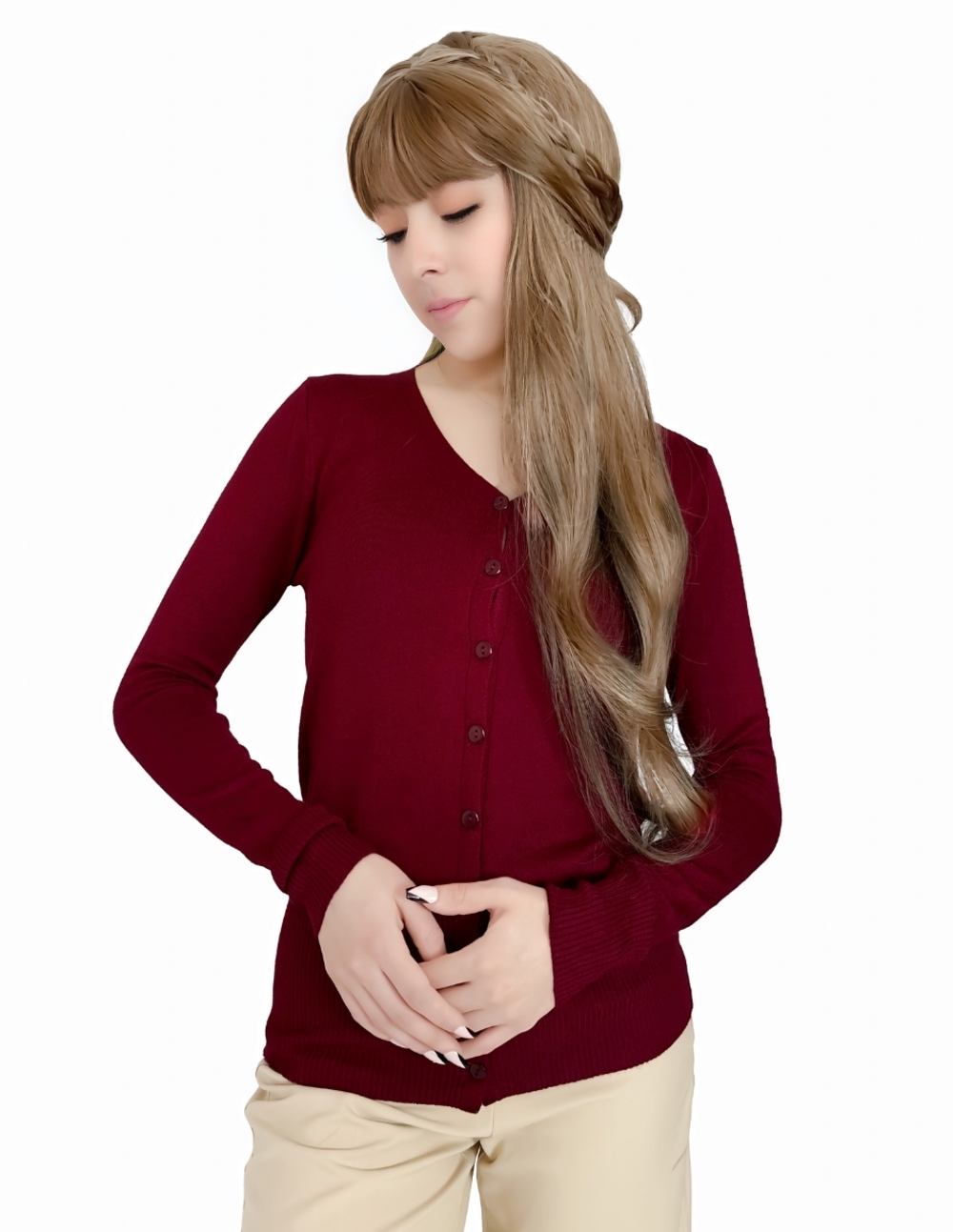 Foto 1 | Suéter Rojo para Mujer