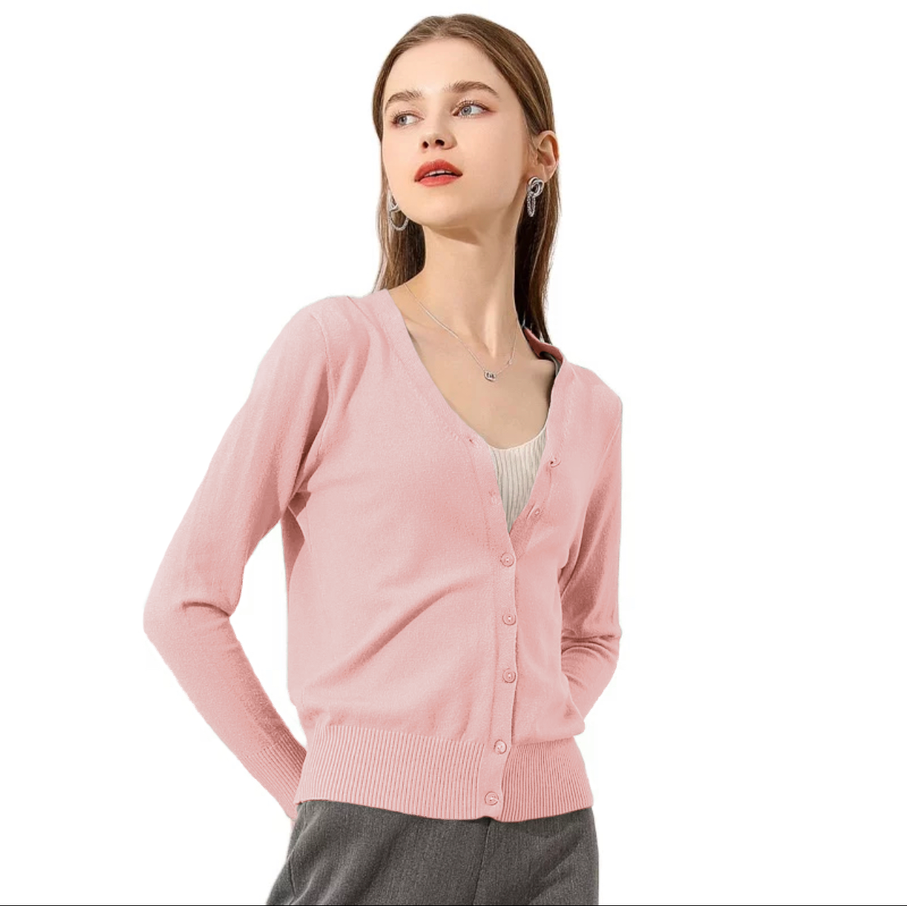 Foto 2 pulgar | Suéter Rosa para Mujer
