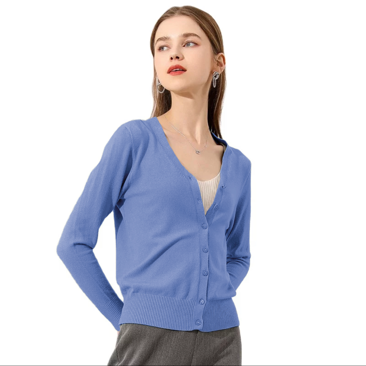 Foto 1 | Suéter de Punto Azul para Mujer