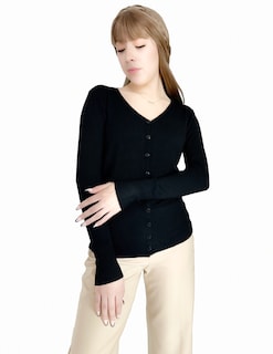 Foto 1 | Suéter Negro para Mujer