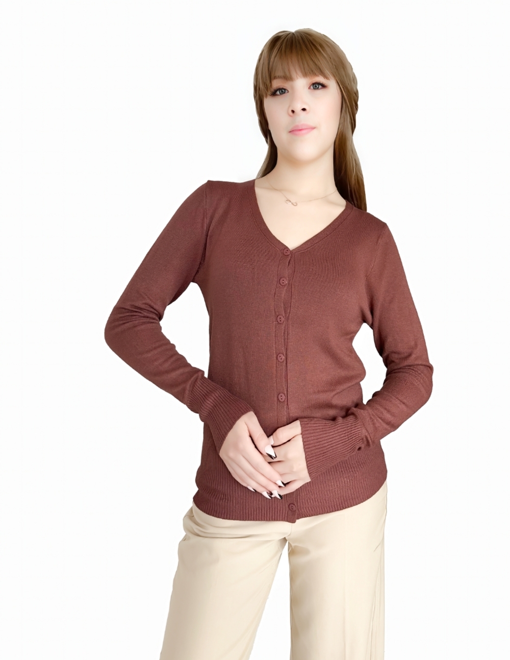 Sueter De Punto Para Mujer Suet-1001 Color Sweater De Manga Larga