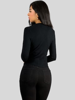 Foto 3 | Set De 2 Sueter De Mujer Manga Larga Sueteres Botones Suet-1034 Negro Y Cafe Sweaters Punto