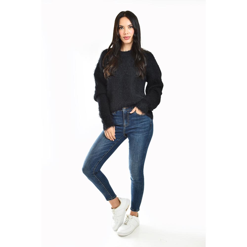 Foto 5 | Sueter De Pelo Sintetico Roman Fashion /juvenil, 2861 (negro) Negro