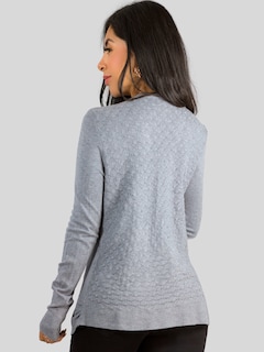 Foto 3 | Set De 2 Suéter Abierto De Mujer Con Detalles En Estoperoles Suet-1035 Negro Y Gris Suéter Cardigan