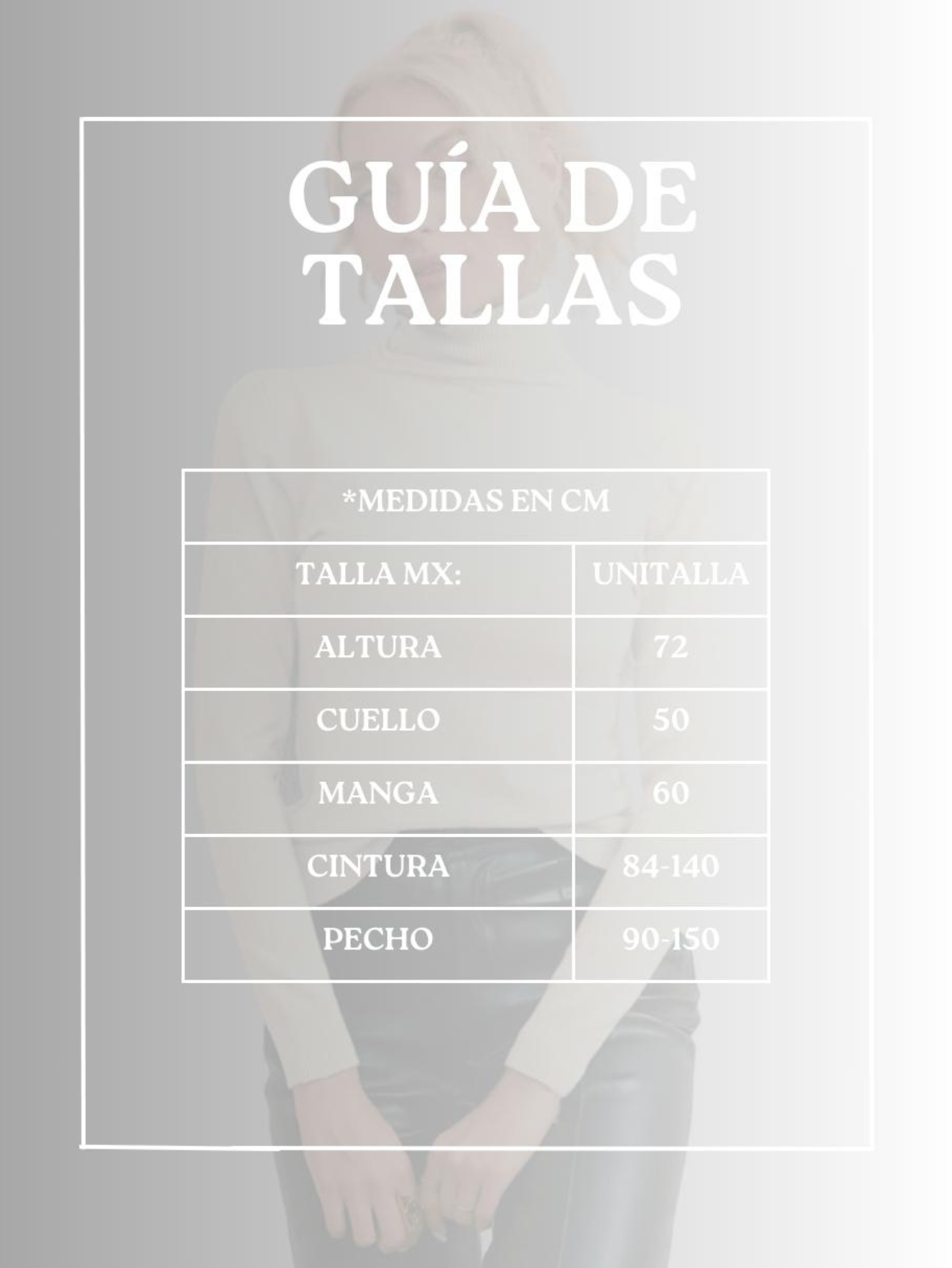 Foto 4 | Sueter Mujer De Cuello Alto Suet 1023 Gris Sueteres Dama Sweaters