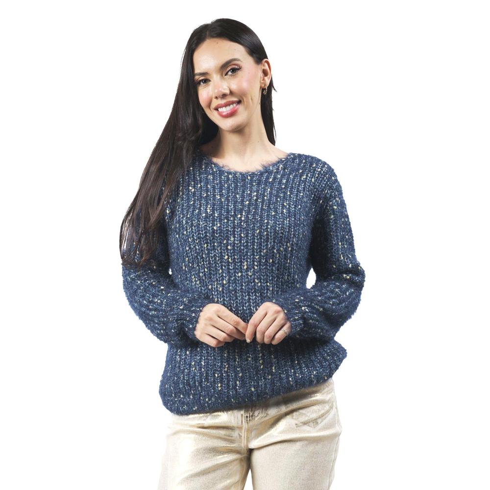 Foto 1 | Sueter Tejido Con Detalles Dorados Roman Fashion /juvenil, 19608 (azul Petroleo) Azul Petroleo