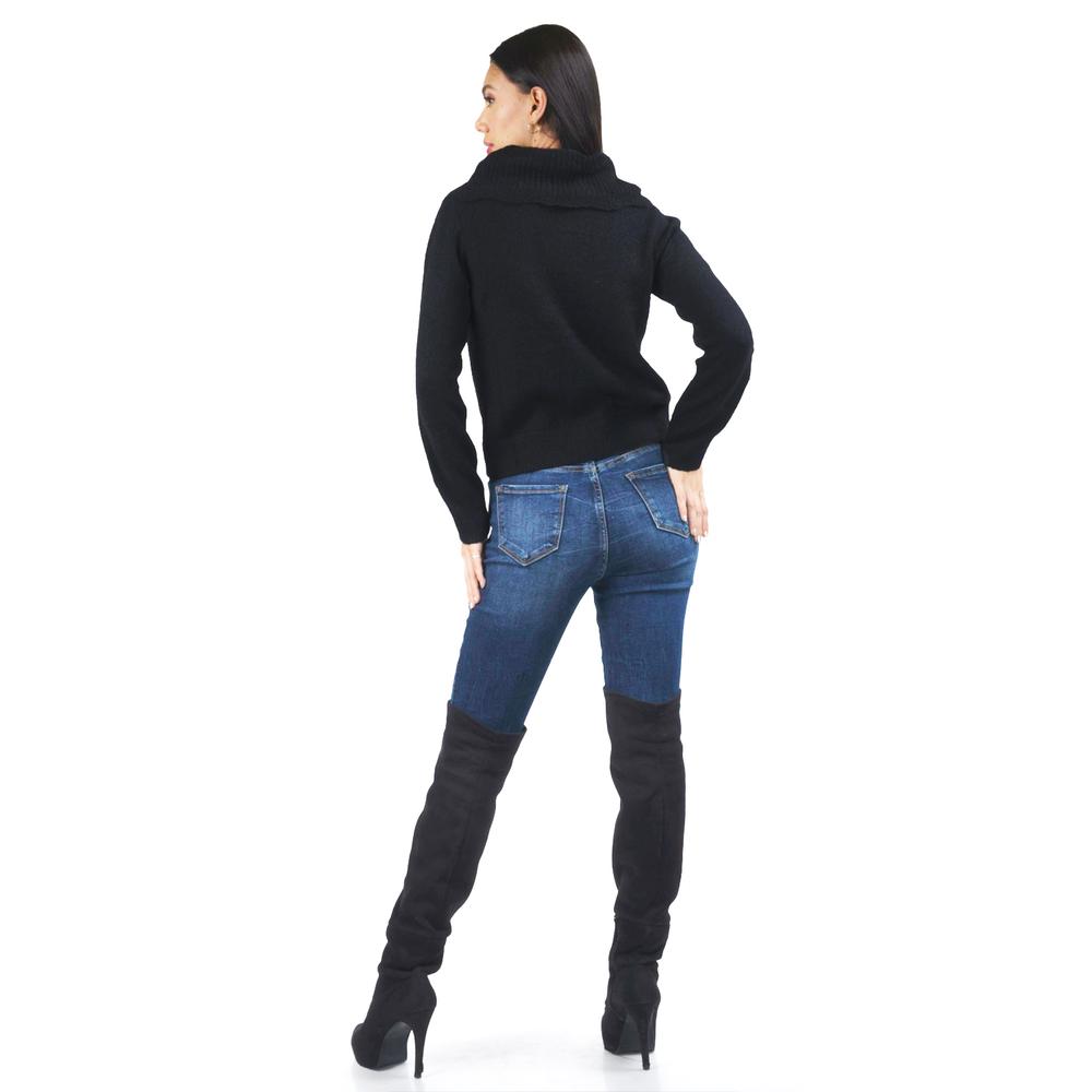 Foto 5 pulgar | Sueter Con Cuello Desmontable Roman Fashion /juvenil, 5402 (negro) Negro