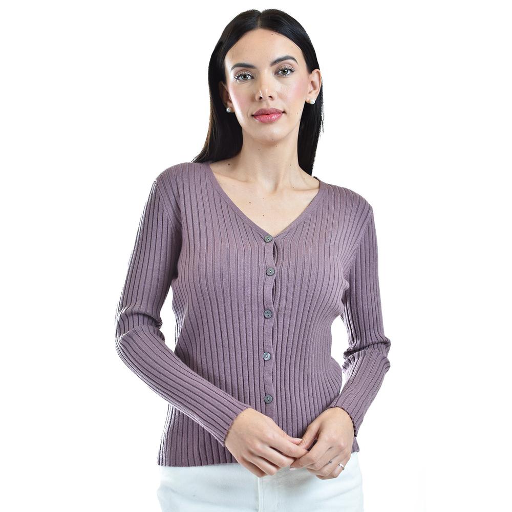 Foto 1 | Sueter Acanalado De Manga Larga Roman Fashion /juvenil, 8930 (morado) Violeta