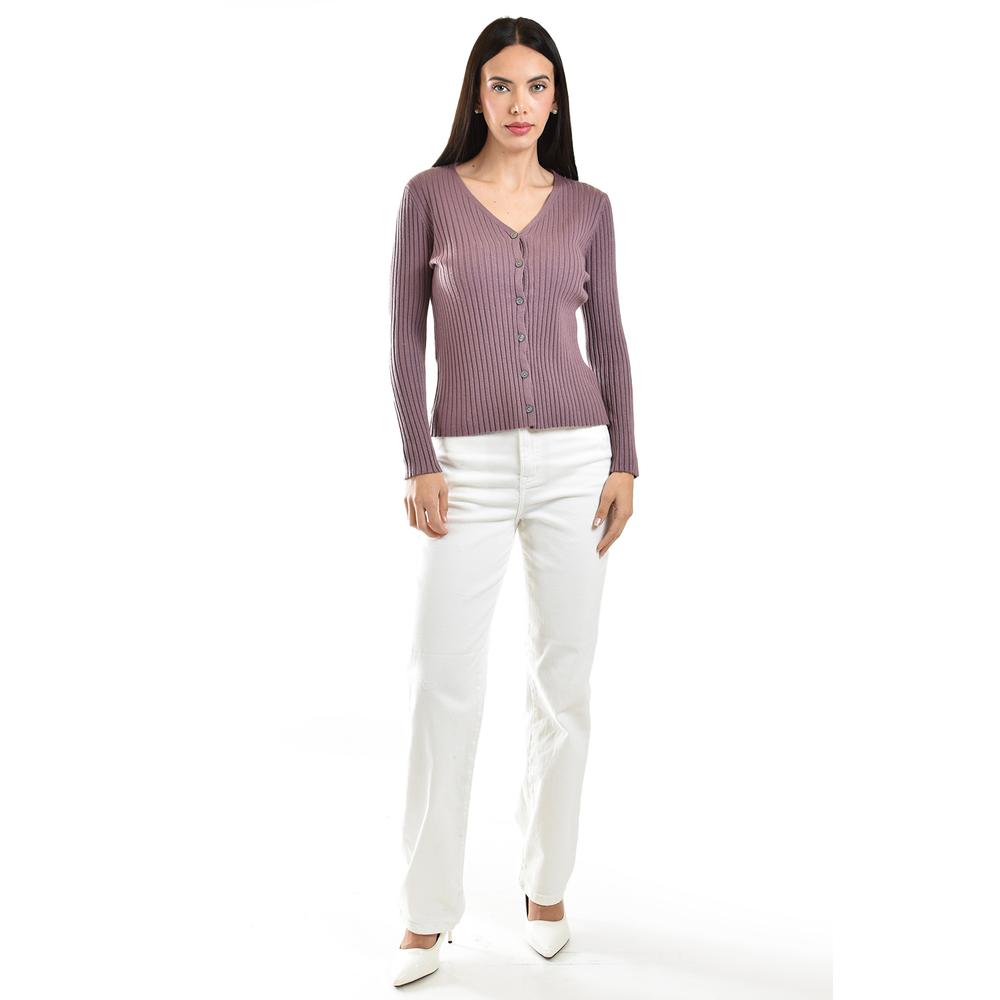 Foto 4 | Sueter Acanalado De Manga Larga Roman Fashion /juvenil, 8930 (morado) Violeta