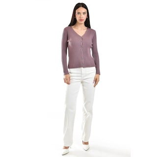 Foto 4 | Sueter Acanalado De Manga Larga Roman Fashion /juvenil, 8930 (morado) Violeta