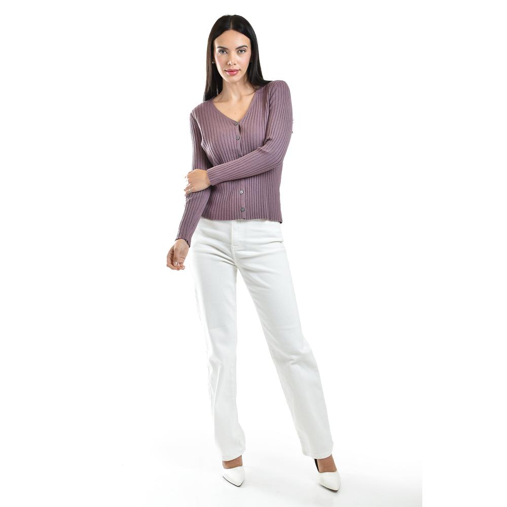 Foto 5 | Sueter Acanalado De Manga Larga Roman Fashion /juvenil, 8930 (morado) Violeta