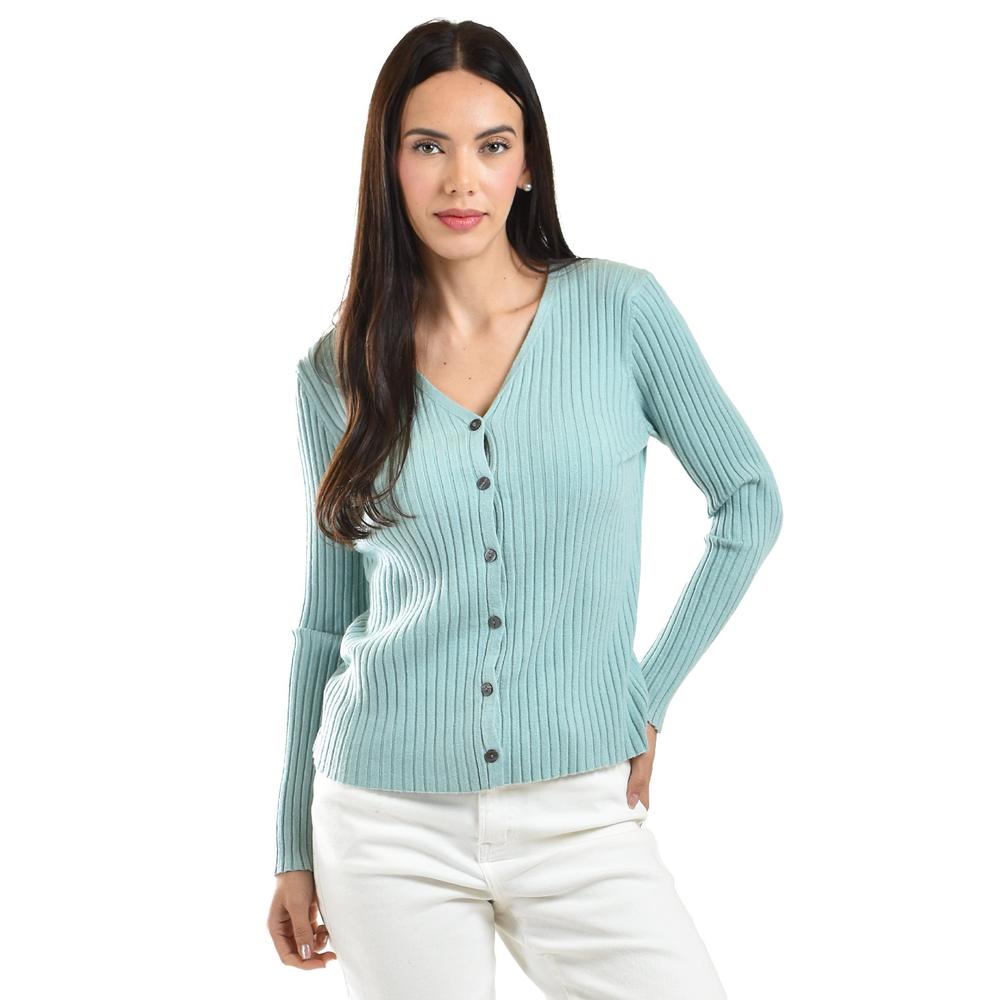 Sueter Acanalado De Manga Larga Roman Fashion /juvenil, 8930 (menta) Verde Claro