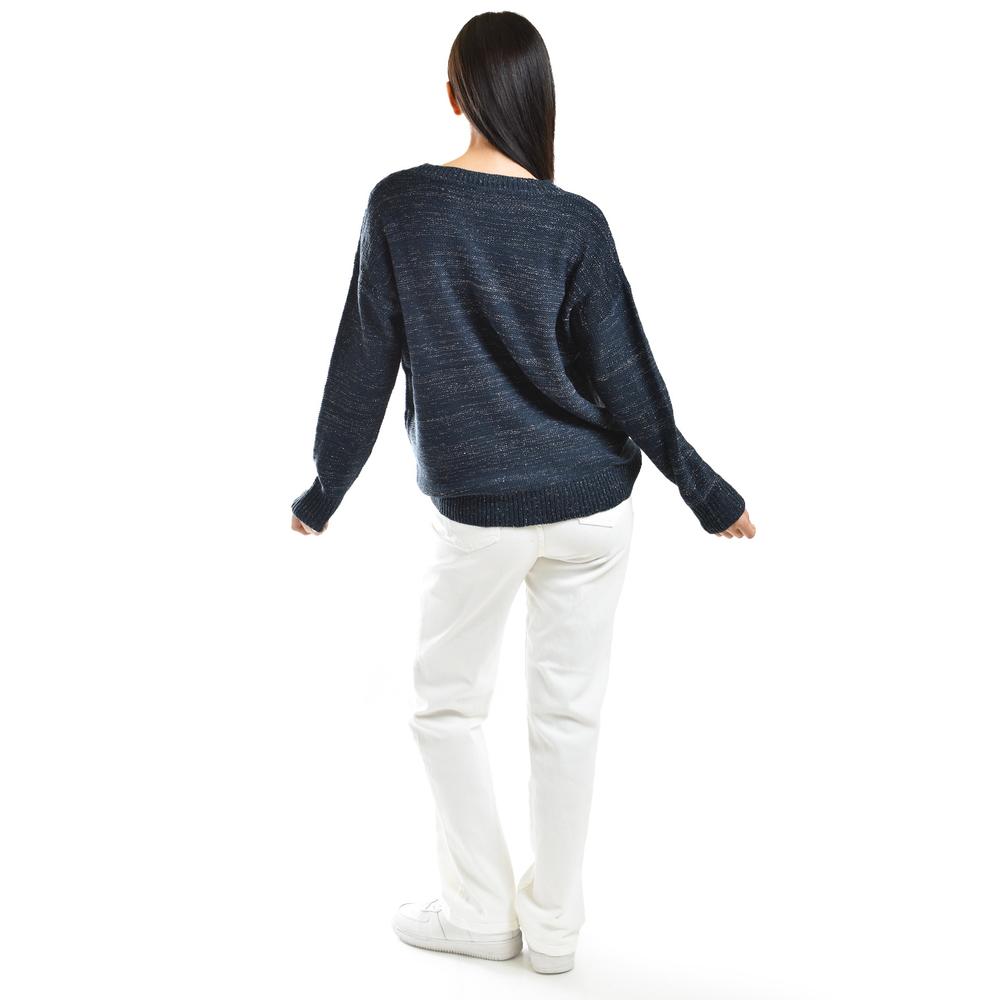 Foto 3 | Sueter De Punto Con Hilo Metalico Roman Fashion /juvenil, 16978 (azul Marino) Azul Marino