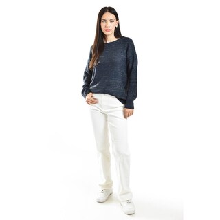Foto 4 | Sueter De Punto Con Hilo Metalico Roman Fashion /juvenil, 16978 (azul Marino) Azul Marino