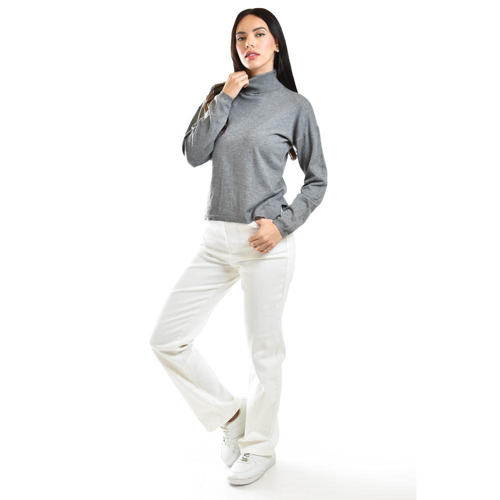 Foto 5 | Suéter Cuello De Tortuga Roman Fashion /juvenil, 45163 (gris) Gris