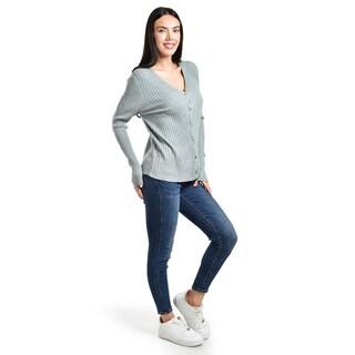 Foto 2 | Sueter Acanalado De Manga Larga Roman Fashion /juvenil, 8930 (gris) Gris