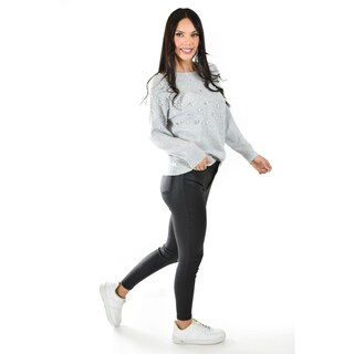 Foto 2 | Sueter Con Pedreria Y Perlas Roman Fashion /juvenil, 4003 (gris) Gris