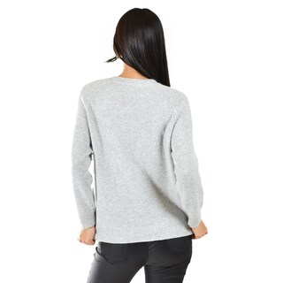 Foto 3 | Sueter Con Pedreria Y Perlas Roman Fashion /juvenil, 4003 (gris) Gris