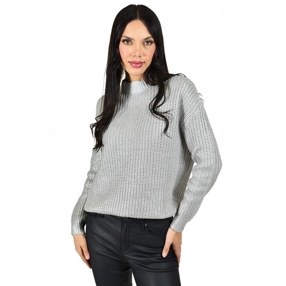 Foto 5 | Sueter Efecto Metalico Roman Fashion /juvenil, 4007 (plateado) Plateado