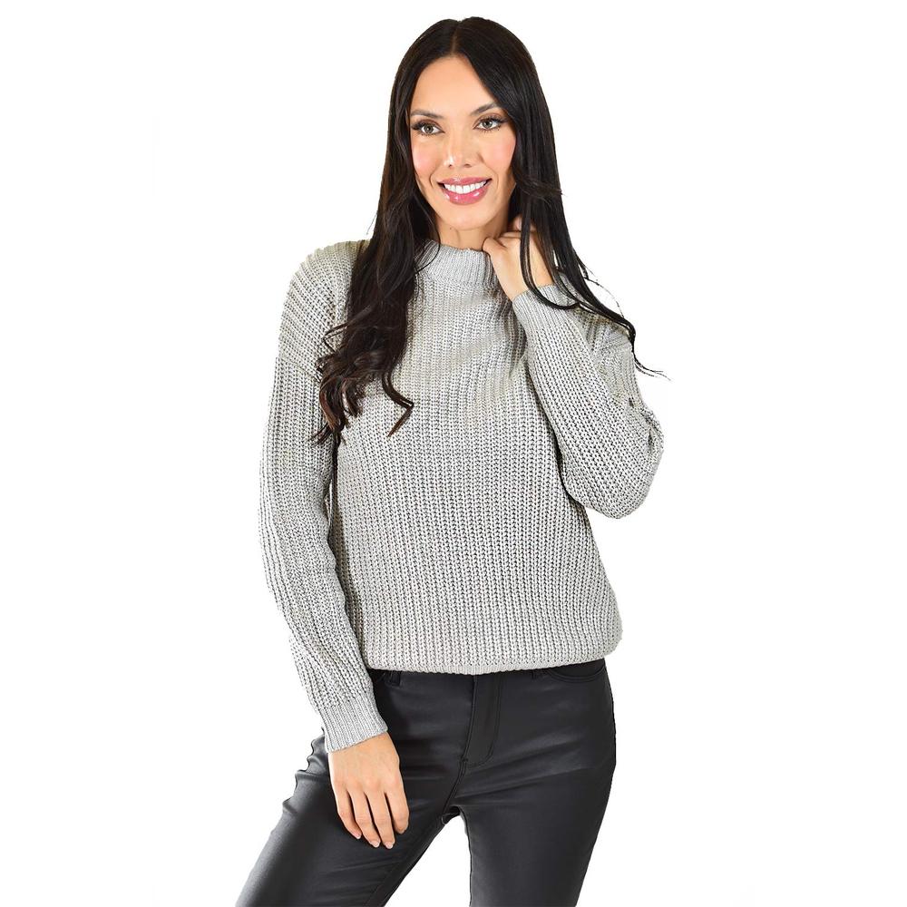 Foto 6 | Sueter Efecto Metalico Roman Fashion /juvenil, 4007 (plateado) Plateado