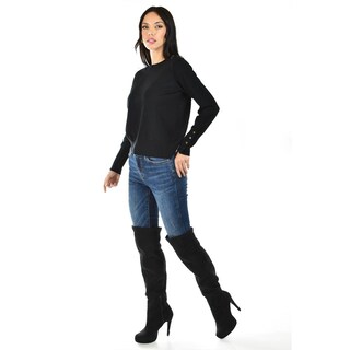 Foto 2 | Sueter De Manga Con Botones Roman Fashion /juvenil, 4001 (negro) Negro