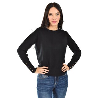 Foto 5 | Sueter De Manga Con Botones Roman Fashion /juvenil, 4001 (negro) Negro