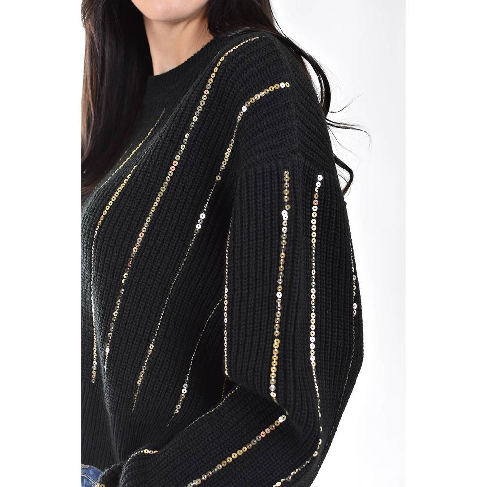 Foto 5 pulgar | Sueter De Punto Con Lentejuela Roman Fashion / Juvenil, 4004 (negro / Dorado) Negro