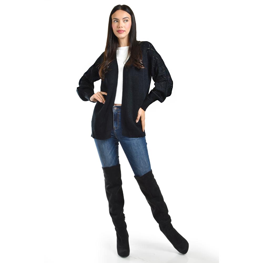 Foto 2 pulgar | Cardigan De Punto Roman Fashion /juvenil, 41849 (negro) Negro