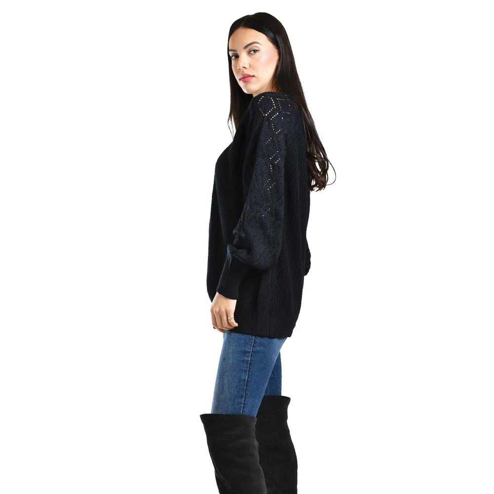 Foto 3 pulgar | Cardigan De Punto Roman Fashion /juvenil, 41849 (negro) Negro