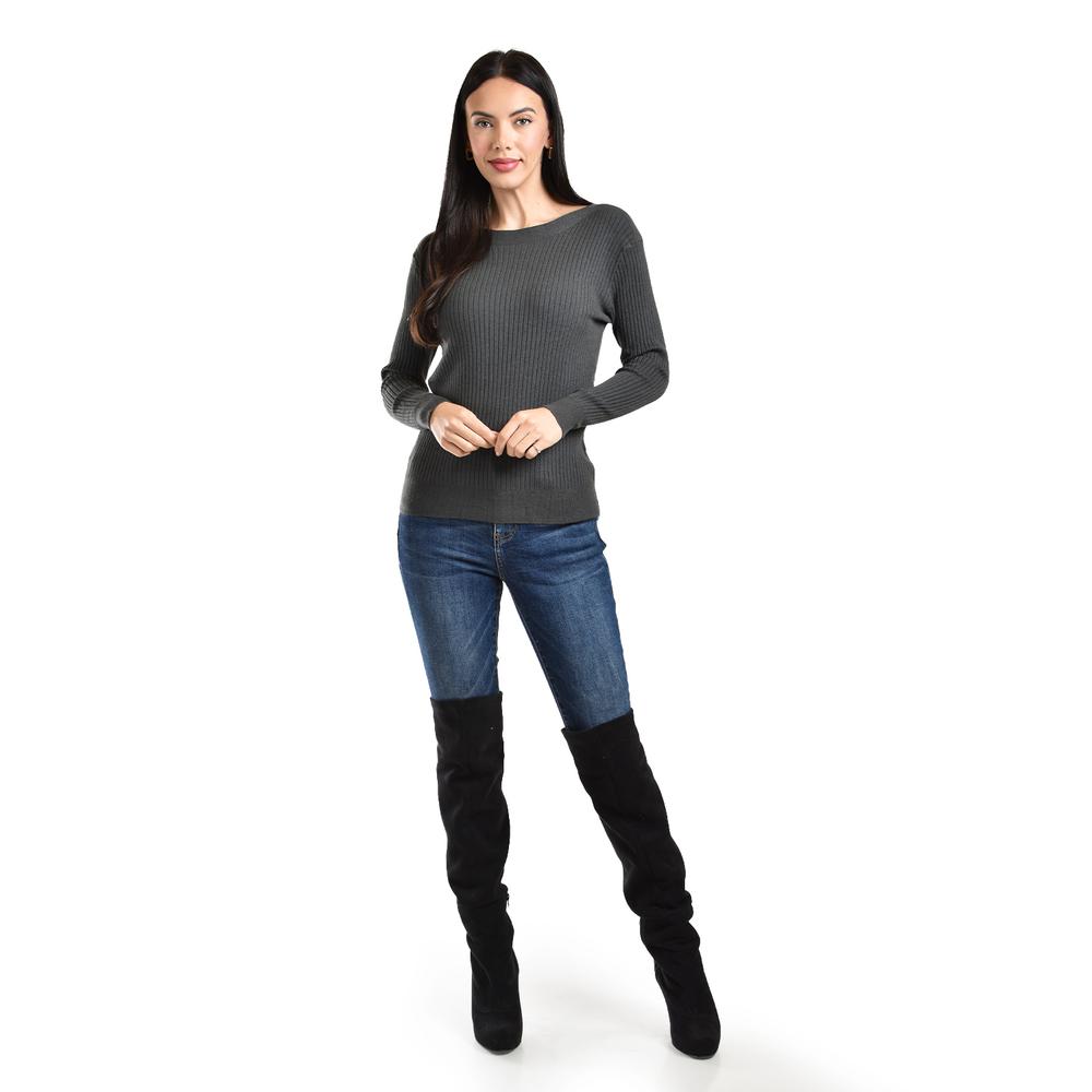 Sueter Acanalado Roman Fashion /juvenil, 9188 (gris) Gris