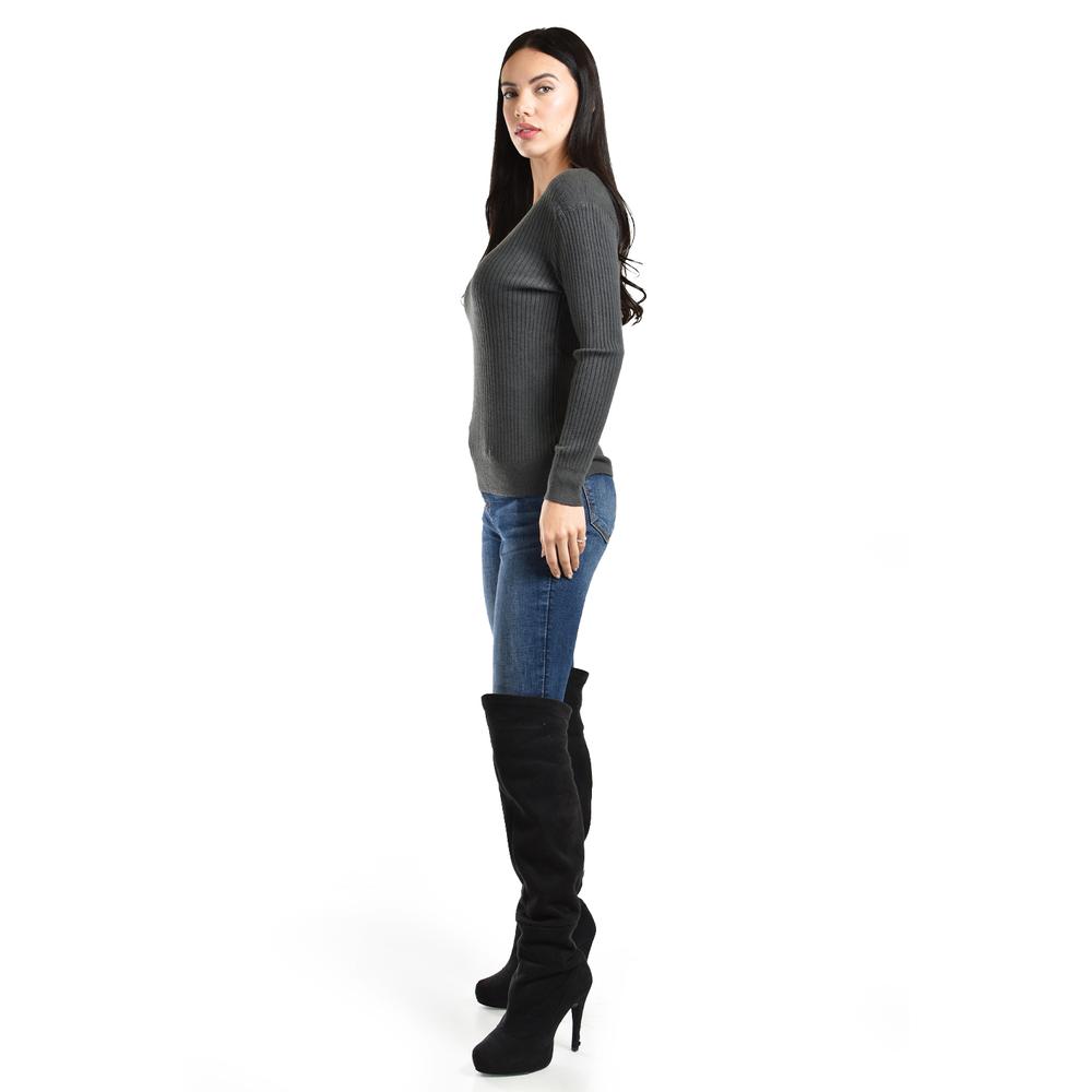 Foto 2 | Sueter Acanalado Roman Fashion /juvenil, 9188 (gris) Gris